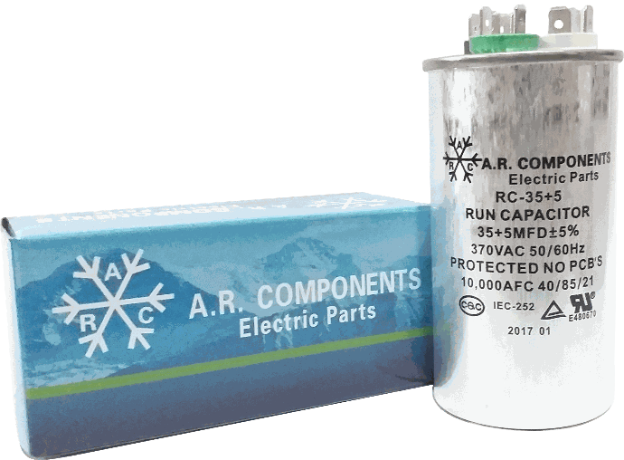 CAPACITOR DE MARCHA DE 35+5  MFD X 370 VAC (U.L.)