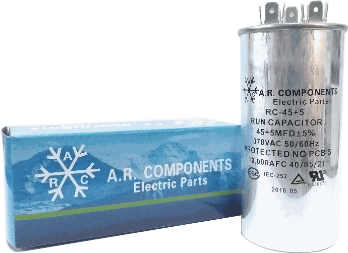 CAPACITOR DE MARCHA DE 45+5  MFD X 370 VAC (U.L.)