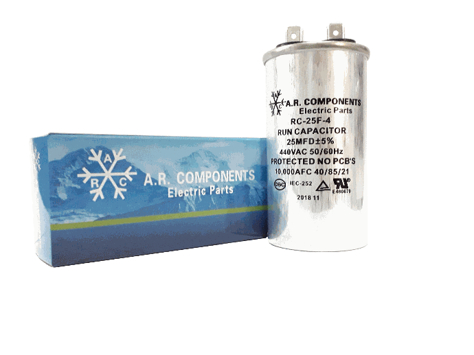 CAPACITOR DE MARCHA DE 25  MFD X 440 VAC (U.L.)