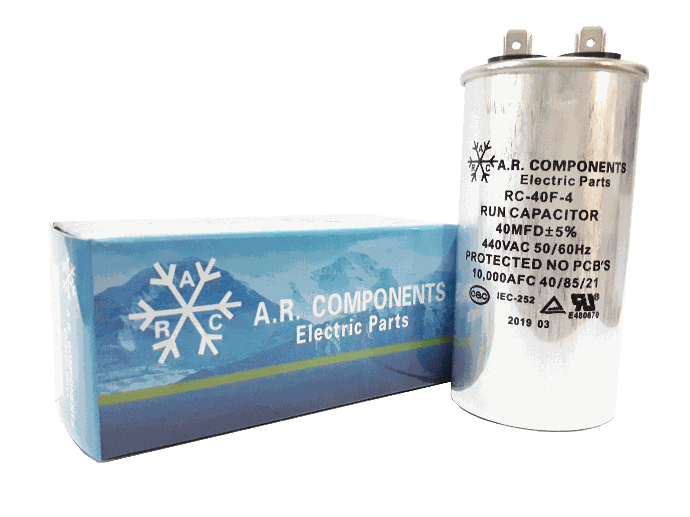 CAPACITOR DE MARCHA DE 40  MFD X 440 VAC (U.L.)