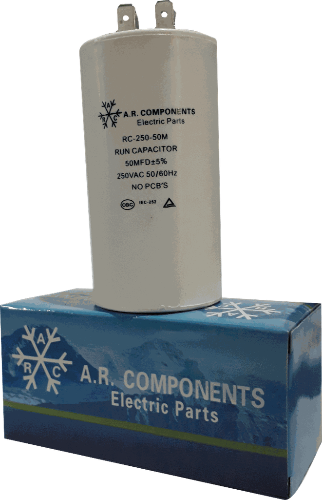 [RC-250-50M] CAPACITADOR DE BOMBA DE AGUA 50MFD X 250V  