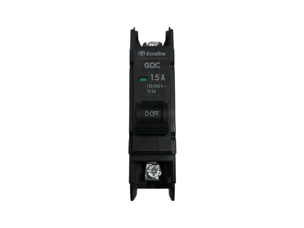 Interruptor Superficial Termomagnetico GQC-15-1  120/240V - 10 kA Exceline
