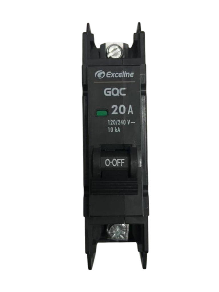 Interruptor Superficial Termomagnetico GQC-20-1 120/240V - 10 kA Exceline