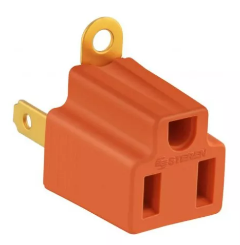 Adaptador/Enchufe de 3 a 2 polos 15Amp