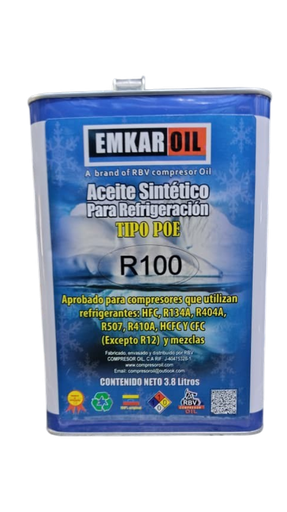 Aceite Sintetico 100 t/POE 3.80lts lata