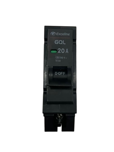 Interruptor Empotrar Termomagnetico GQL-20-1 120V / 240V - 10 kA Exceline