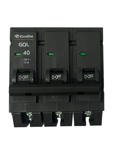 Interruptor Empotrar Termomagnetico GQL-40-3 240V - 10 kA Exceline 