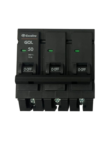 Interruptor Empotrar Termomagnetico GQL-50-3 240V - 10 kA Exceline 