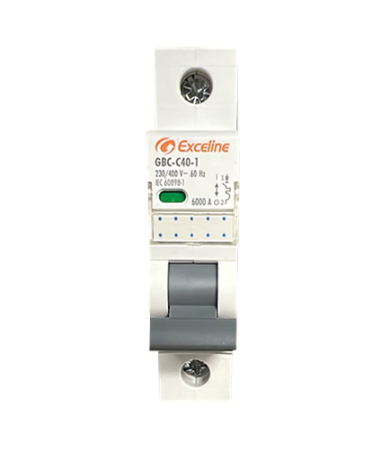 Interruptor Termomagnético de control GBC-C-40-1 / 1P 220V 40 AMP Exceline