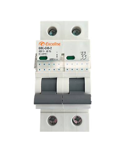 Interruptor Termomagnético de control GBC-C-40-2 / 1P 220V 40 AMP Exceline